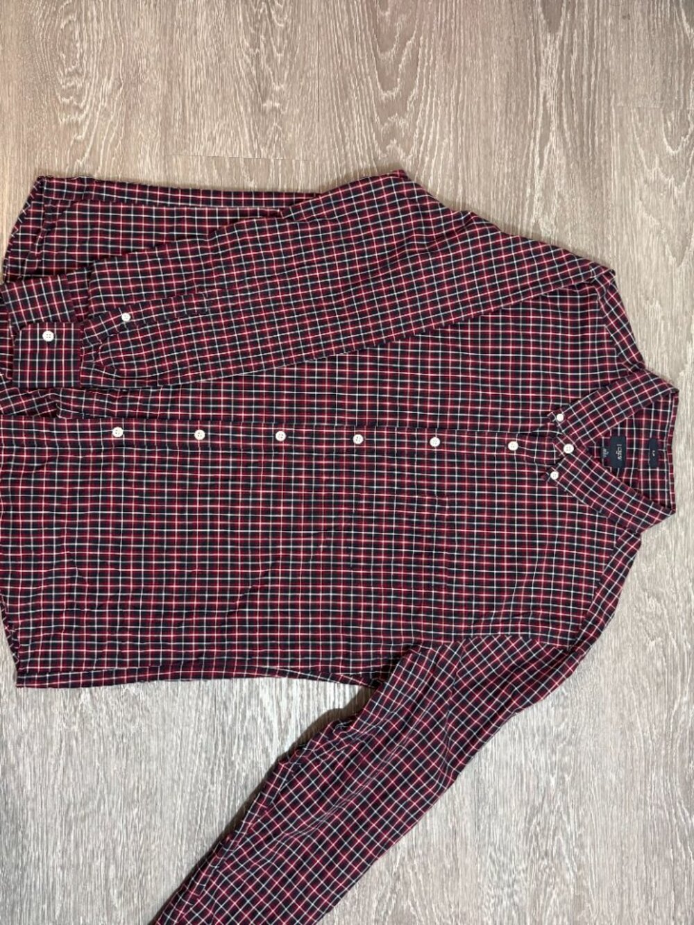 J. Crew Slim Fit Plaid Button Down Shirt - Red/Navy Size XL - Picture 7 of 7